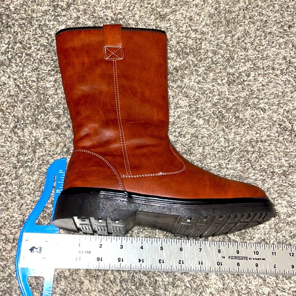 Outdoor Faux Leather Brown Boots - Picture 9 of 15